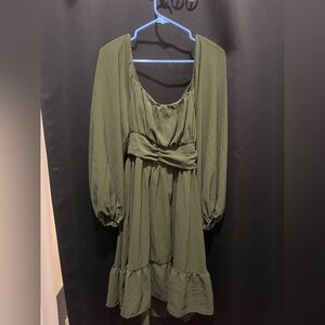 Olive Green Dress